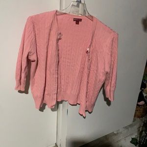 Pink cardigan or button up sweatshirt